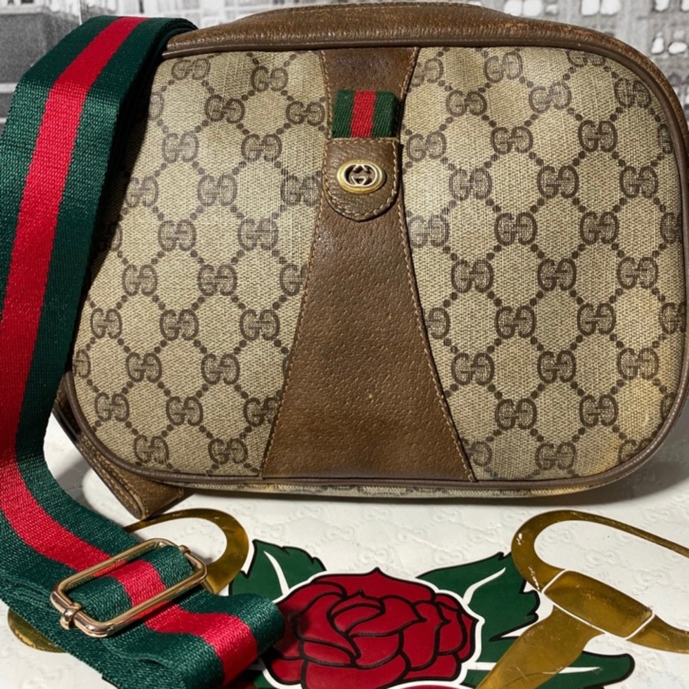 Authentic Rare Gucci Sherry Line GG Bag - Picture 2 of 16
